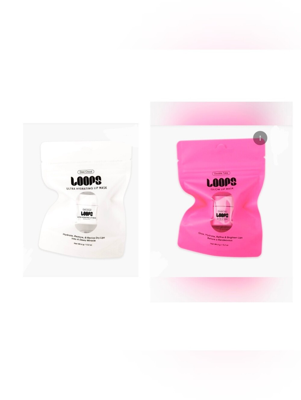 Loops Dew Cloud Ultra Hydrating & Double Take Korean Mini Lip Masks BNIB